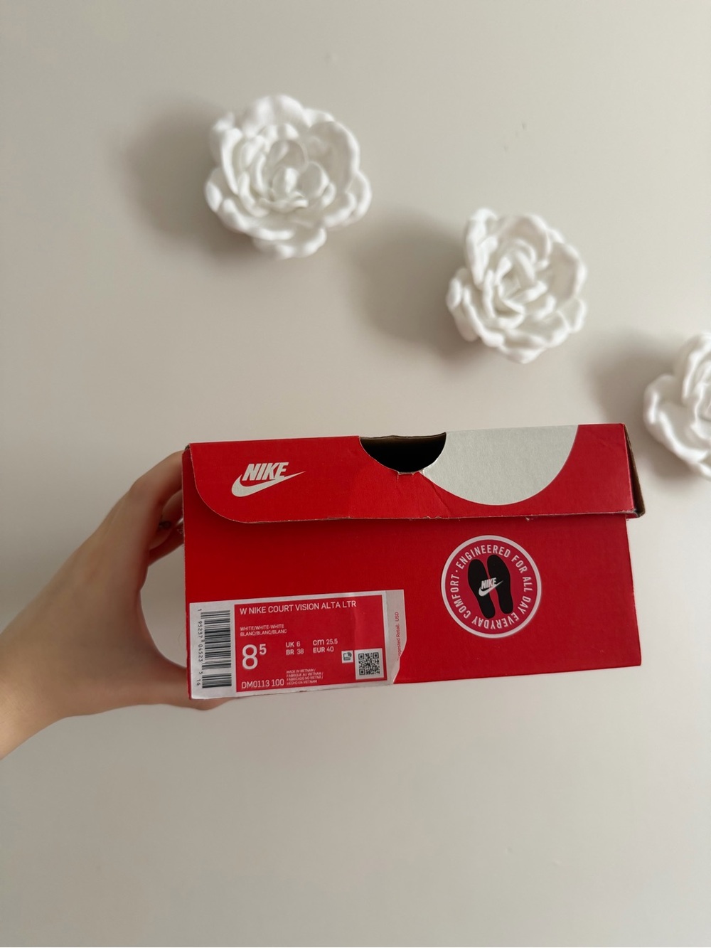 Nike White Low-Top Platform Sneakers - Picture 2 of 6